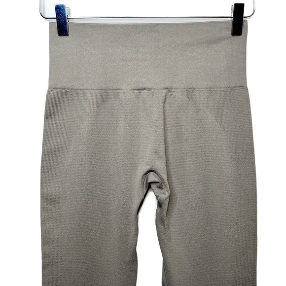 SET ACTIVE High Rise Taupe Gray Sculpt Flex Seamless Leggings Sz M/L - Picture 7 of 12